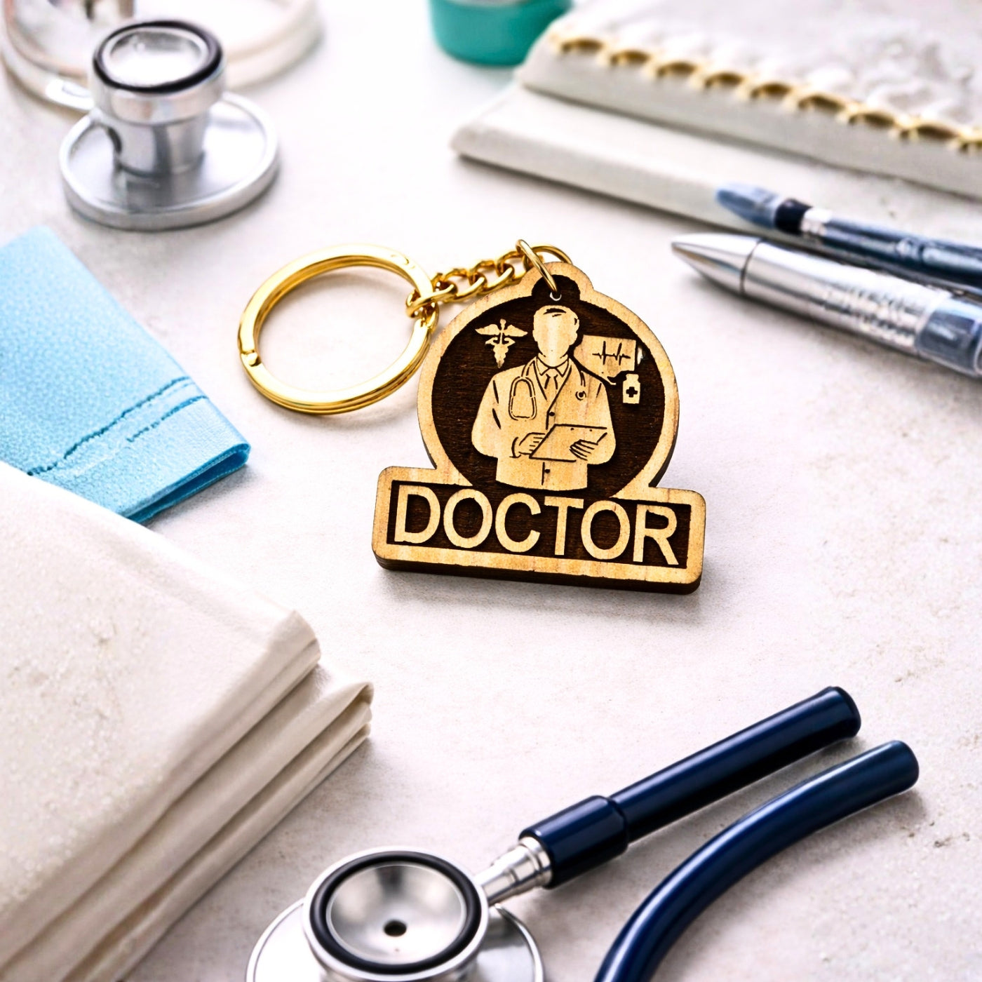 Male Doctor Keychain